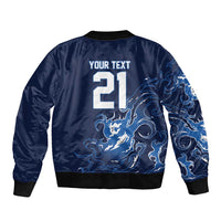 Custom Scotland Rugby Pride Sleeve Zip Bomber Jacket Thistle Flame Fire Style