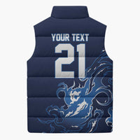 Custom Scotland Rugby Pride Sleeveless Puffer Jacket Thistle Flame Fire Style