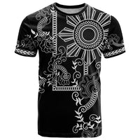 Filipino Sun Tribal Tattoo T Shirt Philippines Inspired Barong Simple Black - Wonder Print Shop