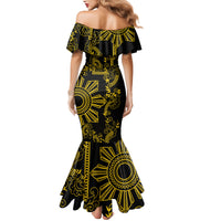 Filipino Sun Tribal Tattoo Mermaid Dress Philippines Inspired Barong Simple Gold - Wonder Print Shop
