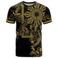 Filipino Sun Tribal Tattoo T Shirt Philippines Inspired Barong Simple Gold - Wonder Print Shop