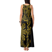 Filipino Sun Tribal Tattoo Tank Maxi Dress Philippines Inspired Barong Simple Gold - Wonder Print Shop
