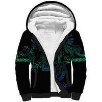 Filipino Sun Tribal Tattoo Sherpa Hoodie Philippines Inspired Barong Blue Art - Wonder Print Shop