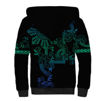 Filipino Sun Tribal Tattoo Sherpa Hoodie Philippines Inspired Barong Blue Art - Wonder Print Shop