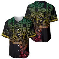 Filipino Sun Tribal Tattoo Baseball Jersey Philippines Inspired Barong Reggae Art LT9 - Wonder Print Shop