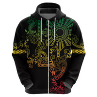Filipino Sun Tribal Tattoo Hoodie Philippines Inspired Barong Reggae Art - Wonder Print Shop