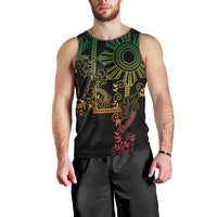 Filipino Sun Tribal Tattoo Men Tank Top Philippines Inspired Barong Reggae Art - Wonder Print Shop