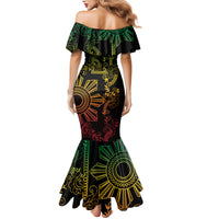 Filipino Sun Tribal Tattoo Mermaid Dress Philippines Inspired Barong Reggae Art - Wonder Print Shop