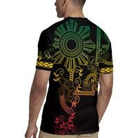 Filipino Sun Tribal Tattoo Rugby Jersey Philippines Inspired Barong Reggae Art - Wonder Print Shop