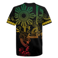 Filipino Sun Tribal Tattoo Rugby Jersey Philippines Inspired Barong Reggae Art - Wonder Print Shop