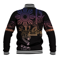 Filipino Sun Tribal Tattoo Baseball Jacket Philippines Inspired Barong Pink Art LT9 - Wonder Print Shop