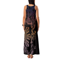 Filipino Sun Tribal Tattoo Family Matching Tank Maxi Dress and Hawaiian Shirt Philippines Inspired Barong Pink Art - Wonder Print Shop