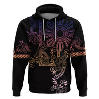 Filipino Sun Tribal Tattoo Hoodie Philippines Inspired Barong Pink Art - Wonder Print Shop