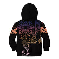 Filipino Sun Tribal Tattoo Kid Hoodie Philippines Inspired Barong Pink Art - Wonder Print Shop