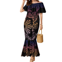 Filipino Sun Tribal Tattoo Mermaid Dress Philippines Inspired Barong Pink Art - Wonder Print Shop