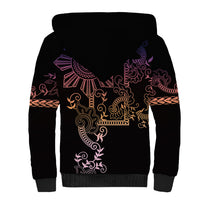Filipino Sun Tribal Tattoo Sherpa Hoodie Philippines Inspired Barong Pink Art - Wonder Print Shop