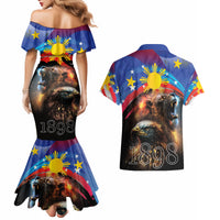 Philippines Lion and Eagle 1898 Couples Matching Mermaid Dress and Hawaiian Shirt Pilipinas Maligayang Araw ng Kalayaan LT9 - Wonder Print Shop