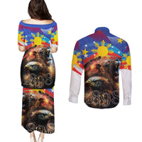 Philippines Lion and Eagle 1898 Couples Matching Puletasi and Long Sleeve Button Shirt Pilipinas Maligayang Araw ng Kalayaan LT9 - Wonder Print Shop