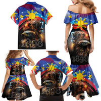 Philippines Lion and Eagle 1898 Family Matching Mermaid Dress and Hawaiian Shirt Pilipinas Maligayang Araw ng Kalayaan LT9 - Wonder Print Shop