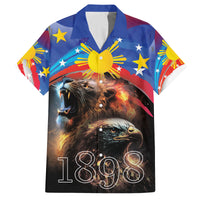 Philippines Lion and Eagle 1898 Family Matching Summer Maxi Dress and Hawaiian Shirt Pilipinas Maligayang Araw ng Kalayaan - Wonder Print Shop