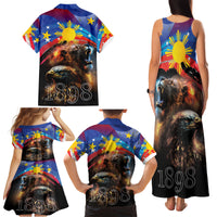 Philippines Lion and Eagle 1898 Family Matching Tank Maxi Dress and Hawaiian Shirt Pilipinas Maligayang Araw ng Kalayaan - Wonder Print Shop