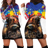 Philippines Lion and Eagle 1898 Hoodie Dress Pilipinas Maligayang Araw ng Kalayaan - Wonder Print Shop