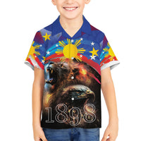 Philippines Lion and Eagle 1898 Kid Hawaiian Shirt Pilipinas Maligayang Araw ng Kalayaan - Wonder Print Shop