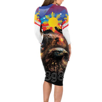 Philippines Lion and Eagle 1898 Long Sleeve Bodycon Dress Pilipinas Maligayang Araw ng Kalayaan - Wonder Print Shop