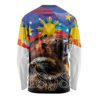Philippines Lion and Eagle 1898 Long Sleeve Shirt Pilipinas Maligayang Araw ng Kalayaan - Wonder Print Shop