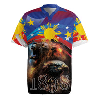 Philippines Lion and Eagle 1898 Rugby Jersey Pilipinas Maligayang Araw ng Kalayaan - Wonder Print Shop