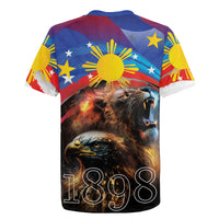 Philippines Lion and Eagle 1898 Rugby Jersey Pilipinas Maligayang Araw ng Kalayaan - Wonder Print Shop