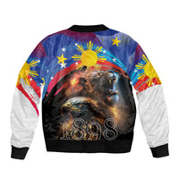 Philippines Lion and Eagle 1898 Sleeve Zip Bomber Jacket Pilipinas Maligayang Araw ng Kalayaan - Wonder Print Shop
