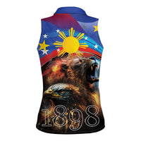 Philippines Lion and Eagle 1898 Women Sleeveless Polo Shirt Pilipinas Maligayang Araw ng Kalayaan - Wonder Print Shop