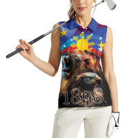 Philippines Lion and Eagle 1898 Women Sleeveless Polo Shirt Pilipinas Maligayang Araw ng Kalayaan - Wonder Print Shop