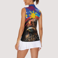 Philippines Lion and Eagle 1898 Women Sleeveless Polo Shirt Pilipinas Maligayang Araw ng Kalayaan - Wonder Print Shop