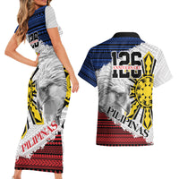 Philippines 126th Independence Day Couples Matching Short Sleeve Bodycon Dress and Hawaiian Shirt Pilipinas Hunyo 12 Maligayang Araw ng Kalayaan LT9 - Wonder Print Shop