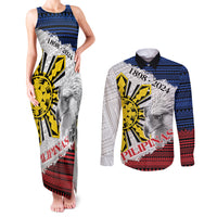 Philippines 126th Independence Day Couples Matching Tank Maxi Dress and Long Sleeve Button Shirt Pilipinas Hunyo 12 Maligayang Araw ng Kalayaan LT9 - Wonder Print Shop