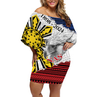 Philippines 126th Independence Day Family Matching Off Shoulder Short Dress and Hawaiian Shirt Pilipinas Hunyo 12 Maligayang Araw ng Kalayaan LT9 - Wonder Print Shop