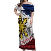Philippines 126th Independence Day Off Shoulder Maxi Dress Pilipinas Hunyo 12 Maligayang Araw ng Kalayaan - Wonder Print Shop