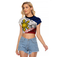 Philippines 126th Independence Day Raglan Cropped T Shirt Pilipinas Hunyo 12 Maligayang Araw ng Kalayaan - Wonder Print Shop