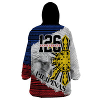 Philippines 126th Independence Day Wearable Blanket Hoodie Pilipinas Hunyo 12 Maligayang Araw ng Kalayaan - Wonder Print Shop