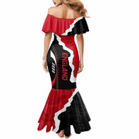 Custom England Mermaid Dress The Three Lions Football Go Champions Red - Wonder Print Shop