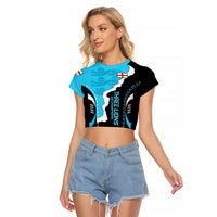 England Raglan Cropped T Shirt The Three Lions Football Go Champions Blue - Wonder Print Shop