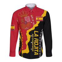 Spain Long Sleeve Button Shirt La Rojita Football Go Champions - Wonder Print Shop