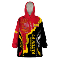 Spain Wearable Blanket Hoodie La Rojita Football Go Champions - Wonder Print Shop