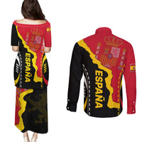 Custom Spain Couples Matching Puletasi Dress and Long Sleeve Button Shirts La Rojita Football Go Champions LT9 - Wonder Print Shop