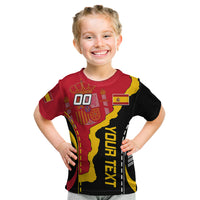 Custom Spain Kid T Shirt La Rojita Football Go Champions - Wonder Print Shop