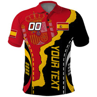 Custom Spain Polo Shirt La Rojita Football Go Champions - Wonder Print Shop
