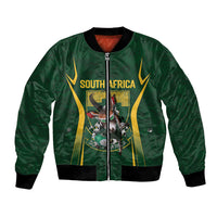 South Africa Rugby National Heritage Custom Bomber Jacket Traditional Ndebele Inspired