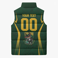 South Africa Rugby National Heritage Custom Sleeveless Puffer Jacket Traditional Ndebele Inspired